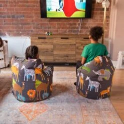 Ready Steady Bed Childrens Character Filled Beanbags Kids Bedroom Play Room Furniture Bean Bag, Africa 10 Ready Steady Bed Childrens Character Filled Beanbags Kids Bedroom Play Room Furniture Bean Bag, Africa -Fatboy Sales Store 54385736 4