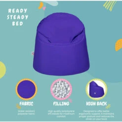 Ready Steady Bed Outdoor Kids Bean Bag Chair Indoor Comfy Seat Child's Ergonomic Durable Comfort, Purple 9 Ready Steady Bed Outdoor Kids Bean Bag Chair Indoor Comfy Seat Child's Ergonomic Durable Comfort, Purple -Fatboy Sales Store 54386178 3