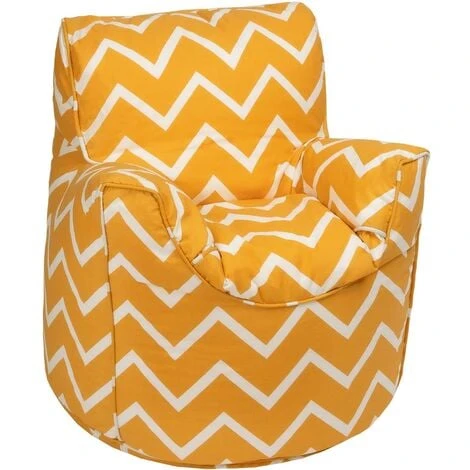 Ready Steady Bed Childrens Character Filled Beanbag Kids Bean Bag Chair Seat Bedroom Play TV Room, Zigzag 3 Ready Steady Bed Childrens Character Filled Beanbag Kids Bean Bag Chair Seat Bedroom Play TV Room, Zigzag