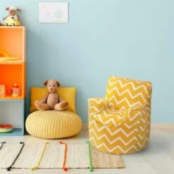 Ready Steady Bed Childrens Character Filled Beanbag Kids Bean Bag Chair Seat Bedroom Play TV Room, Zigzag 10 Ready Steady Bed Childrens Character Filled Beanbag Kids Bean Bag Chair Seat Bedroom Play TV Room, Zigzag -Fatboy Sales Store 54386501 4