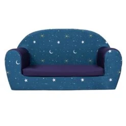 Ready Steady Bed Kids Children Mini Lounger Kids Sofa Seat Chair Great For Playroom Kidsroom Living Room Colourful Lightweight And Durable, Moonlight