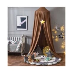 MUFF Bed Canopy For Bedroom Round Dome For Baby Nursery Room Decorations 250cm Coffee