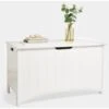 VonHaus Colonial Storage Box - White Spacious Panelled Storage Chest With Easy-Open Operation - Classic & Traditional - Portable & Compact Toy Box Storage Unit For Lounge Living Room Hallway & Bedroom -Fatboy Sales Store 54925082 1