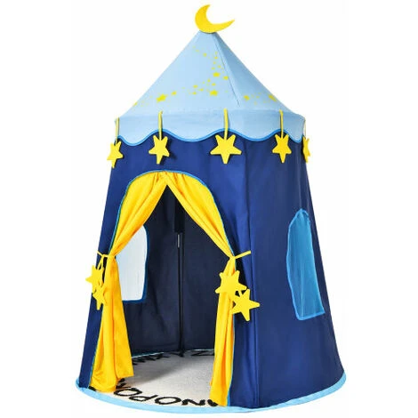Children Portable Playhouse Tent Kids Castle Indoor & Outdoor Blue 3 Children Portable Playhouse Tent Kids Castle Indoor & Outdoor Blue