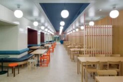 Artek Aalto Stool E60, Red - Birch -Fatboy Sales Store 5517043 University of Helsinki Metstalo Restaurant 2020 Picture1 master 1