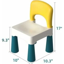 Plastic Chair With Curved Backrest, Perfect Addition To Children's Activity Table For Building Blocks For Boys And Girls, Maximum Weight 100kg/220lb -Fatboy Sales Store 56639077 5