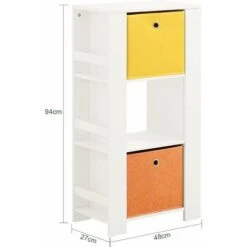 SoBuy Children Kids Bookcase Book Shelf Toy Shelf Storage Rack,KMB48-W -Fatboy Sales Store 59941592 3