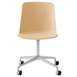 &Tradition Rely HW21 Chair, Polished Aluminium - Beige Sand