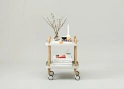 Normann Copenhagen Block Table Trolley, Light Grey -Fatboy Sales Store 602200 Block LightGrey w Magazines