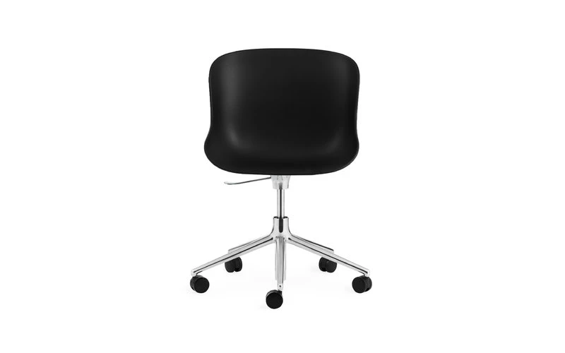 Normann Copenhagen Hyg Chair With 5 Wheels, Swivel, Aluminium - Black - Image 2