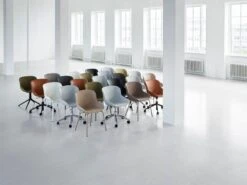 Normann Copenhagen Hyg Chair With 5 Wheels, Swivel, Black - Black Leather Ultra -Fatboy Sales Store 603 Normann Copenhagen Hyg Chair Group 01 1