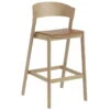 Muuto Cover Bar Stool 75 Cm, Oak - Cognac Leather -Fatboy Sales Store 607Muuto AK