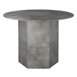 GUBI Epic Coffee Table, Round, 60 Cm, Misty Grey Steel