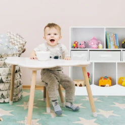 Relaxdays Children's Shelf For Toys & Books, Room Organiser, 8 Compartments, Girls & Boys, HWD: 75 X 80 X 40 Cm, White -Fatboy Sales Store 61665553 3