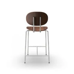 Sibast Piet Hein Counter Stool 65 Cm, Chrome - Lacquered Walnut -Fatboy Sales Store 6430400 001 Piet Hein Stol Bar 65 Chrome Walnut Back