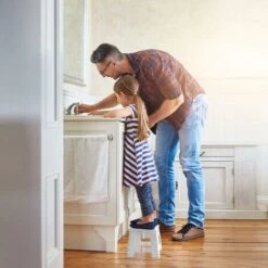 Folding And Portable Stool For Kids And Adults, Small Plastic Foldable Step Stool, Non-Slip For Kitchen, Bathroom, Garden, Bedroom, 22cm, White -Fatboy Sales Store 66546353 5