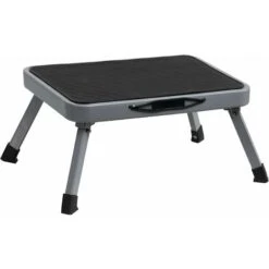 Steel Folding Step Stool, Portable Stool With Non-Slip Plastic Platform, Max Load 330 Lbs For Adults, Elderly Home, Kitchen, Bathroom