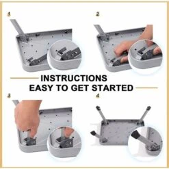 Steel Folding Step Stool, Portable Stool With Non-Slip Plastic Platform, Max Load 330 Lbs For Adults, Elderly Home, Kitchen, Bathroom -Fatboy Sales Store 66563793 5