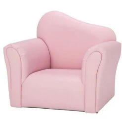 Children Single Sofa Bent Back Pink