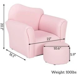 Children Single Sofa Bent Back Pink -Fatboy Sales Store 66818717 3
