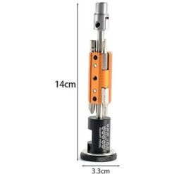 Srwrn Bicycle Invisible Chain Cutter Repair Tool Multi Portable Kit Hexagon Screwdriver Crank T25 Wrench Chain Rivet Black -Fatboy Sales Store 67619482 4