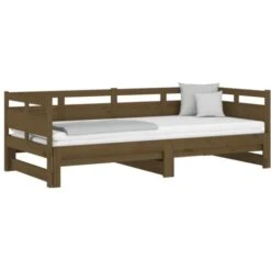 Pull-out Day Bed Honey Brown Solid Wood Pine 2x(90x190) Cm VidaXL -Fatboy Sales Store 67888721 4