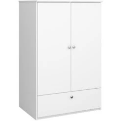 Steens For Kids 2 Door 1 Drawer Wardrobe White