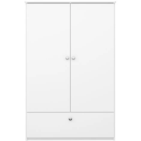 Steens For Kids 2 Door 1 Drawer Wardrobe White 4 Steens For Kids 2 Door 1 Drawer Wardrobe White - Image 2