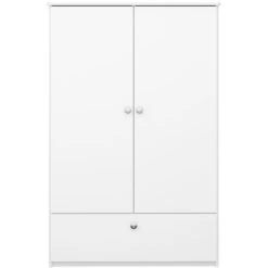 Steens For Kids 2 Door 1 Drawer Wardrobe White 9 Steens For Kids 2 Door 1 Drawer Wardrobe White -Fatboy Sales Store 68955936 3