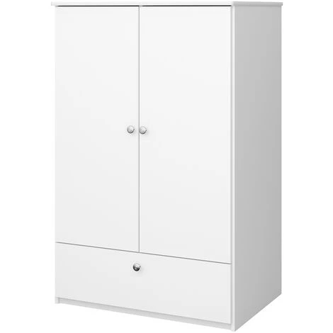 Steens For Kids 2 Door 1 Drawer Wardrobe White 6 Steens For Kids 2 Door 1 Drawer Wardrobe White - Image 4