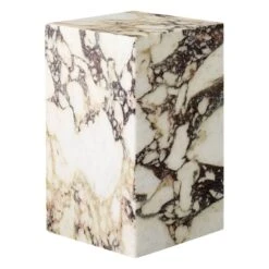 MENU Plinth Table, High, Calacatta Viola Marble