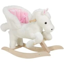 WOLTU Baby Rocking Horse Wooden Toddler Rocking Toy With Sound And Seat Safety