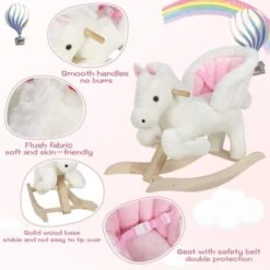 WOLTU Baby Rocking Horse Wooden Toddler Rocking Toy With Sound And Seat Safety -Fatboy Sales Store 71153592 3