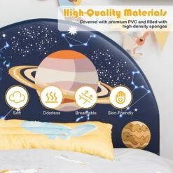 Single KIds Bed Toddler Upholstered Sleeping Bed Frame Soft Headboard Footboard -Fatboy Sales Store 71981626 5