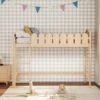 Livingandhome Pine Wood Loft Bed For Kids Room With Fence Rails -Fatboy Sales Store 74461237 1