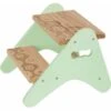 B. Toys - B. Spaces Peek-A-Boost - Wooden Step Stool - Two-Step Step Stool For Kids Ages 2 And Up (Natural Wood Color & Mint) -Fatboy Sales Store 75323167 1