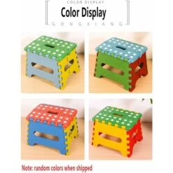 Portable Folding Step Stool, Small Folding Step, Non-Slip Step, Folding Stool For Kids And Adults, Maximum Weight 220 Pounds, Suitable For Kitchen, Bathroom, Garden (Random Color) -Fatboy Sales Store 75324936 4