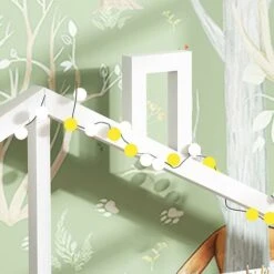 Children's Bed, Beautiful House Bed, Made Of Solid Wood With Fence And Slatted Frame, With Storage Shelf, Fireplace Shape For Children's And Teenagers' Rooms (White, 90 X 200 Cm) -Fatboy Sales Store 76957313 4