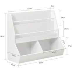 SoBuy Children Kids Bookcase Book Shelf Toy Shelf Storage Display Shelf With 2 Shelves And 2 Storage Compartments,KMB56-W 11 SoBuy Children Kids Bookcase Book Shelf Toy Shelf Storage Display Shelf With 2 Shelves And 2 Storage Compartments,KMB56-W -Fatboy Sales Store 77768777 5