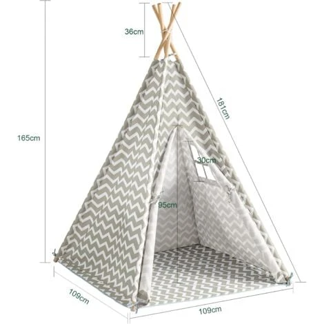 SoBuy Children's TeepeeTent Play House Indoor Outdoor Floor Mat, OSS03 6 SoBuy Children's TeepeeTent Play House Indoor Outdoor Floor Mat, OSS03 - Image 4