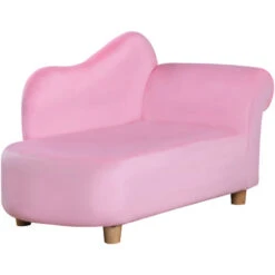 HOMCOM Kids Sofa Toddler Armchair Lounger Children Sofa Bed Bedroom Chair Pink
