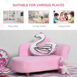 HOMCOM Kids Sofa Toddler Armchair Lounger Children Sofa Bed Bedroom Chair Pink -Fatboy Sales Store 8000875 5