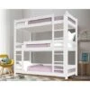 Single Triple Bunk Bed White 1 Single Triple Bunk Bed White -Fatboy Sales Store 82865377 1
