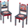 Toy Furniture Little Fire Fighters Set Of 2 Chairs - L31 X W31 X H70 Cm - Red/Multi Color -Fatboy Sales Store 83831693 1