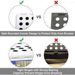 Foldable And Portable Stool For Kids Adults Small Folding Plastic Step Stool Non-Slip For Kitchen Bathroom Garden Bedroom 22cm White -Fatboy Sales Store 86191240 3