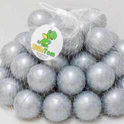 LittleTom 50 Plastic Balls 5.5cm In Diameter To Fill Children's Ball Pits Silver -Fatboy Sales Store 86549417 3