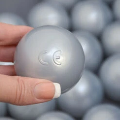 LittleTom 50 Plastic Balls 5.5cm In Diameter To Fill Children's Ball Pits Silver -Fatboy Sales Store 86549417 5
