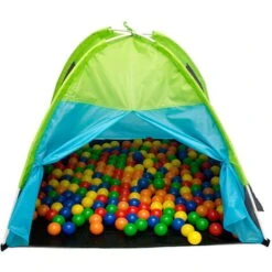 LittleTom Play Tent 100x100x90cm With Pop-up Tunnel Ball Pit Toy For Kids Blue -Fatboy Sales Store 86660260 3