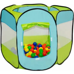 LittleTom Play Tent 100x100x72cm Pop-up Ball Pit Incl 200 Plastic Balls Blue -Fatboy Sales Store 86660284 3