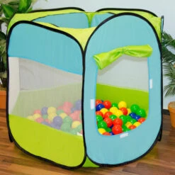 LittleTom Play Tent 100x100x72cm Pop-up Ball Pit Incl 200 Plastic Balls Blue -Fatboy Sales Store 86660284 4